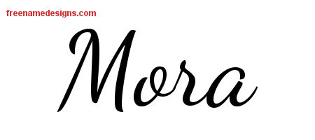 Lively Script Name Tattoo Designs Mora Free Printout
