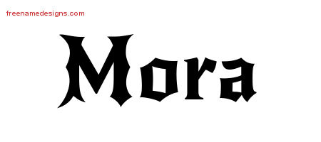 Gothic Name Tattoo Designs Mora Free Graphic