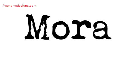 Vintage Writer Name Tattoo Designs Mora Free Lettering