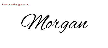 Cursive Name Tattoo Designs Morgan Download Free