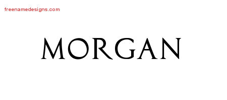 Regal Victorian Name Tattoo Designs Morgan Printable