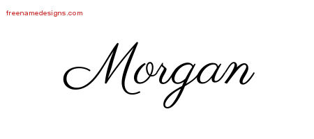 Classic Name Tattoo Designs Morgan Graphic Download