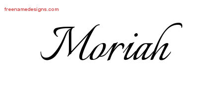 Calligraphic Name Tattoo Designs Moriah Download Free
