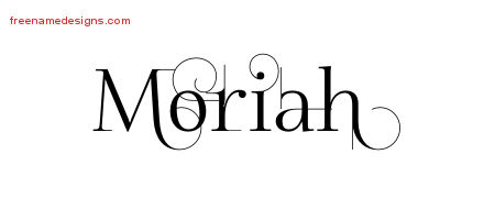 Decorated Name Tattoo Designs Moriah Free
