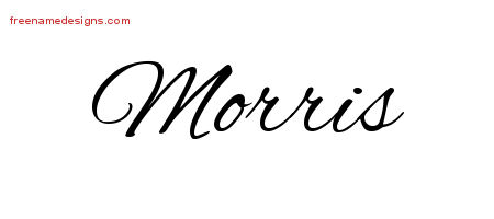 Cursive Name Tattoo Designs Morris Free Graphic