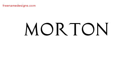 Regal Victorian Name Tattoo Designs Morton Printable