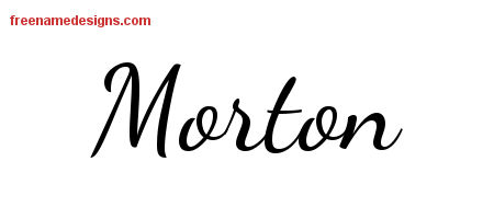 Lively Script Name Tattoo Designs Morton Free Download