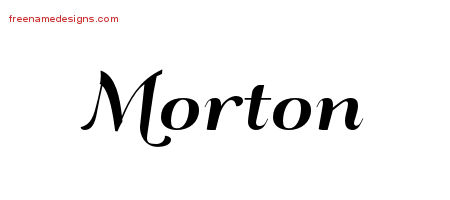 Art Deco Name Tattoo Designs Morton Graphic Download