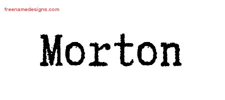 Typewriter Name Tattoo Designs Morton Free Printout