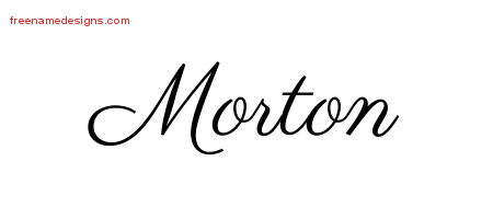 Classic Name Tattoo Designs Morton Printable