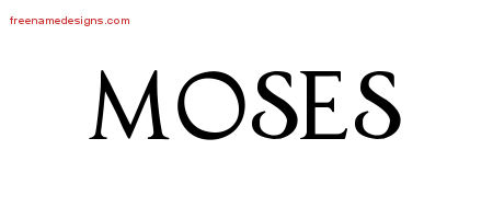 Regal Victorian Name Tattoo Designs Moses Printable