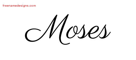 Classic Name Tattoo Designs Moses Printable