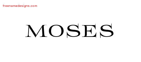 Flourishes Name Tattoo Designs Moses Graphic Download