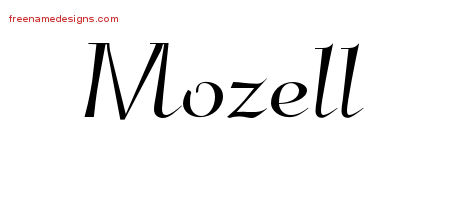 Elegant Name Tattoo Designs Mozell Free Graphic