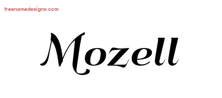 Art Deco Name Tattoo Designs Mozell Printable