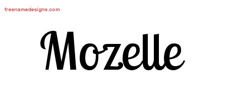 Handwritten Name Tattoo Designs Mozelle Free Download