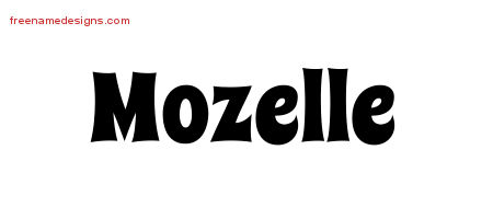Groovy Name Tattoo Designs Mozelle Free Lettering