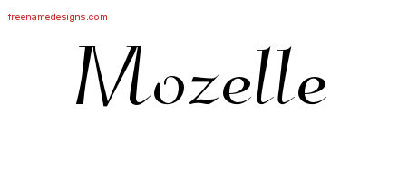 Elegant Name Tattoo Designs Mozelle Free Graphic
