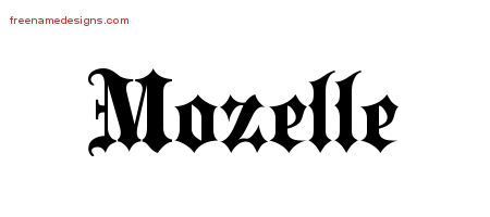 Old English Name Tattoo Designs Mozelle Free