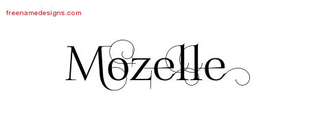 Decorated Name Tattoo Designs Mozelle Free