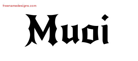 Gothic Name Tattoo Designs Muoi Free Graphic