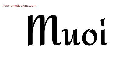 Calligraphic Stylish Name Tattoo Designs Muoi Download Free