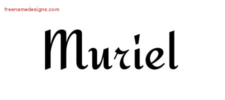 Calligraphic Stylish Name Tattoo Designs Muriel Download Free