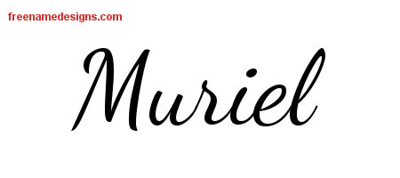 Lively Script Name Tattoo Designs Muriel Free Printout