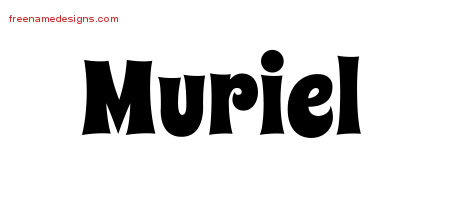 Groovy Name Tattoo Designs Muriel Free Lettering