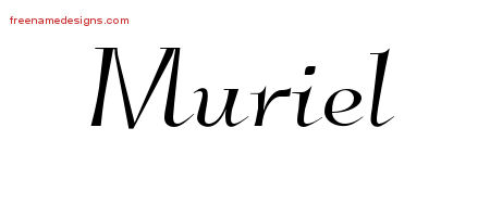 Elegant Name Tattoo Designs Muriel Free Graphic