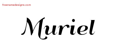 Art Deco Name Tattoo Designs Muriel Printable
