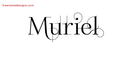 Decorated Name Tattoo Designs Muriel Free