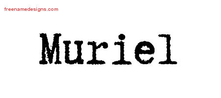 Typewriter Name Tattoo Designs Muriel Free Download