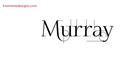 Decorated Name Tattoo Designs Murray Free Lettering