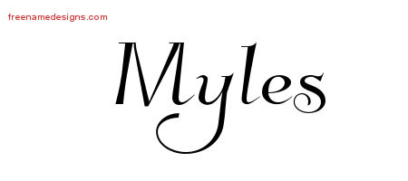 Elegant Name Tattoo Designs Myles Download Free