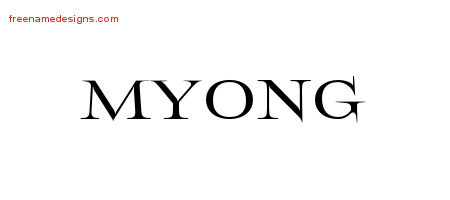 Flourishes Name Tattoo Designs Myong Printable