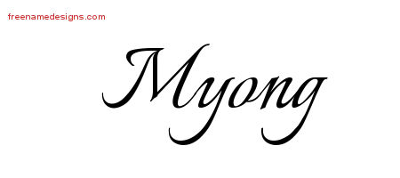 Calligraphic Name Tattoo Designs Myong Download Free