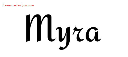 Calligraphic Stylish Name Tattoo Designs Myra Download Free