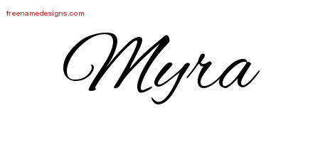 Cursive Name Tattoo Designs Myra Download Free