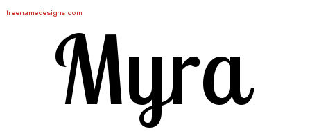 Handwritten Name Tattoo Designs Myra Free Download