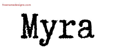 Typewriter Name Tattoo Designs Myra Free Download