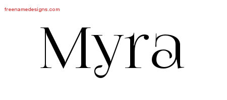 Vintage Name Tattoo Designs Myra Free Download