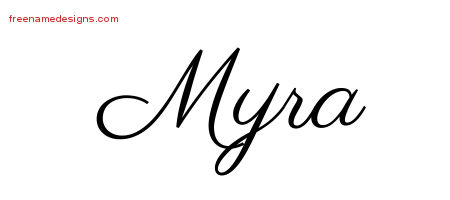 Classic Name Tattoo Designs Myra Graphic Download