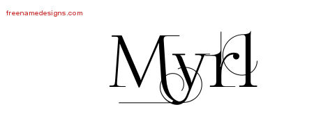 Decorated Name Tattoo Designs Myrl Free