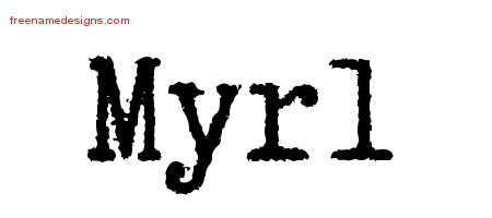 Typewriter Name Tattoo Designs Myrl Free Download