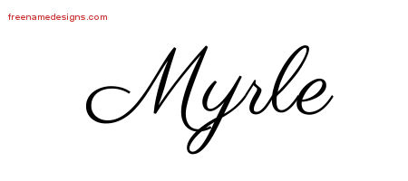 Classic Name Tattoo Designs Myrle Graphic Download