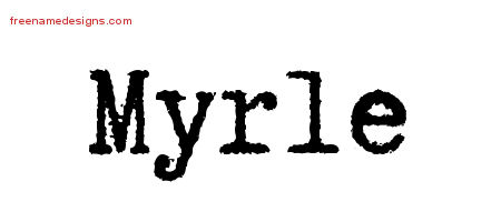 Typewriter Name Tattoo Designs Myrle Free Download