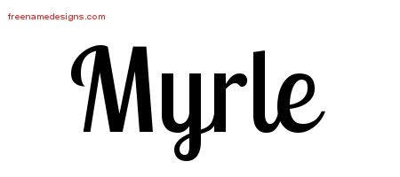 Handwritten Name Tattoo Designs Myrle Free Download