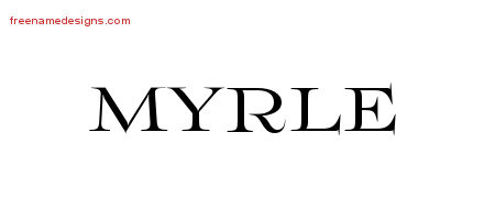 Flourishes Name Tattoo Designs Myrle Printable