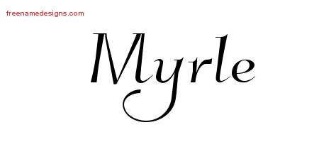 Elegant Name Tattoo Designs Myrle Free Graphic